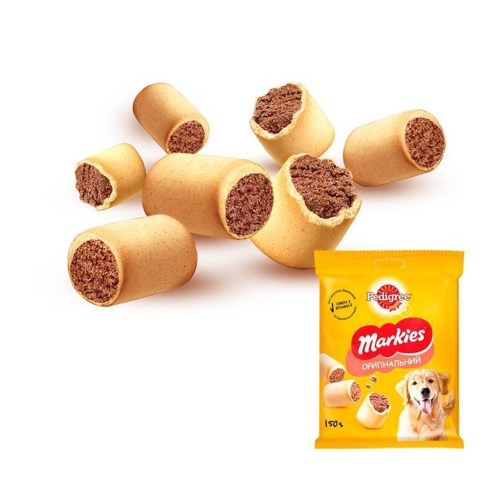 Ласощі для собак Pedigree Markies 150 г - курка - masterzoo.ua